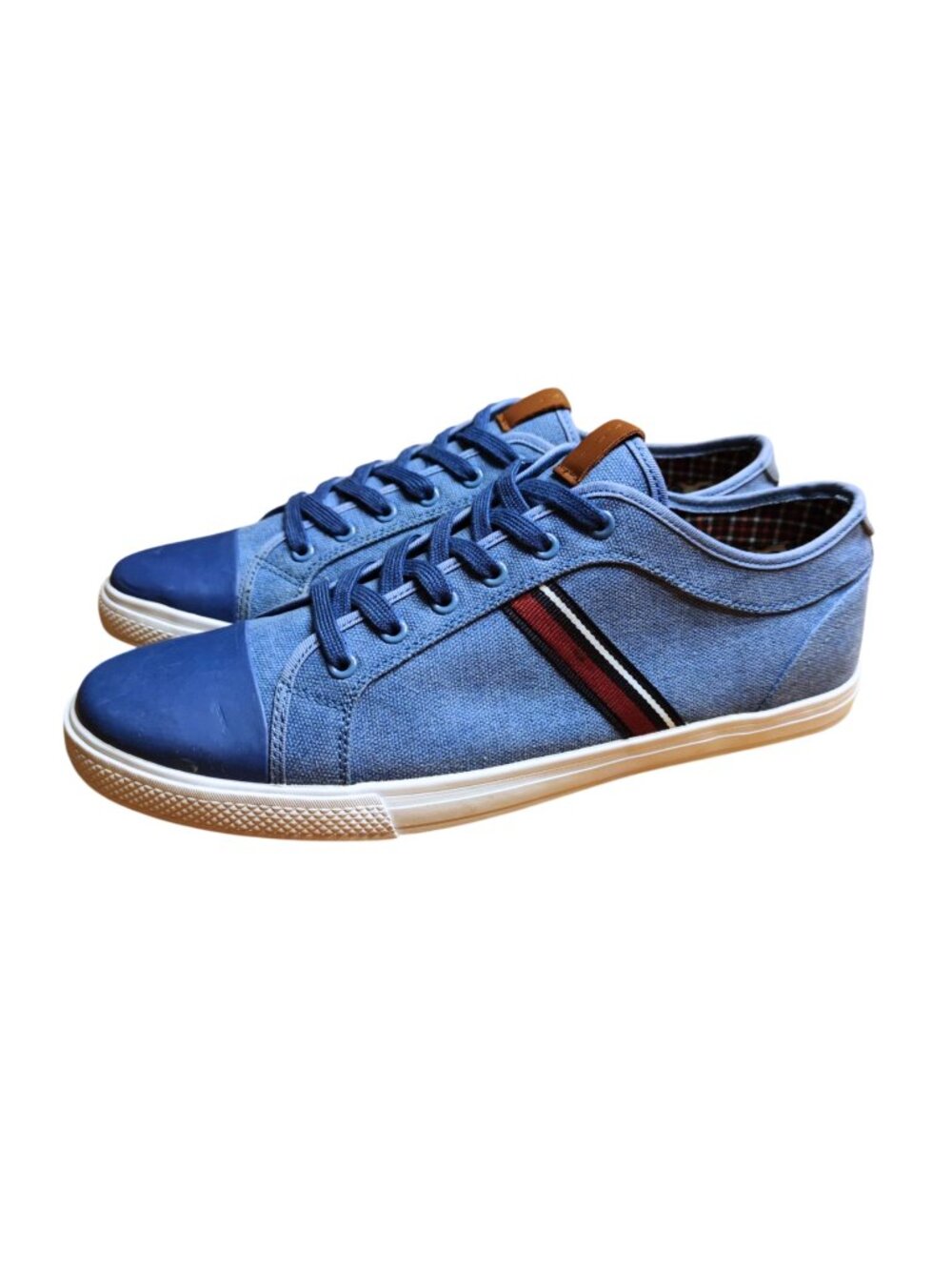 Ben Sherman Men's Brayson Oxford Blue Canvas Shoes Size 12M BNM00063-9BB1